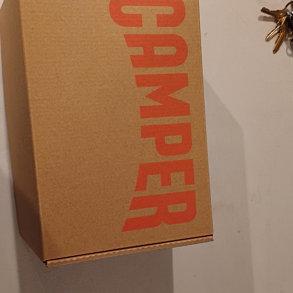 Camper Brown Shoes with Stylish Storage Solution